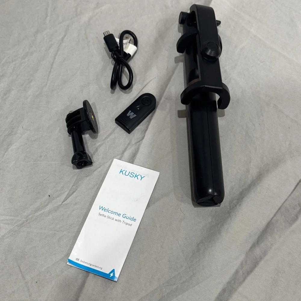 Kusky Black Selfie Stick with Tripod and Remote